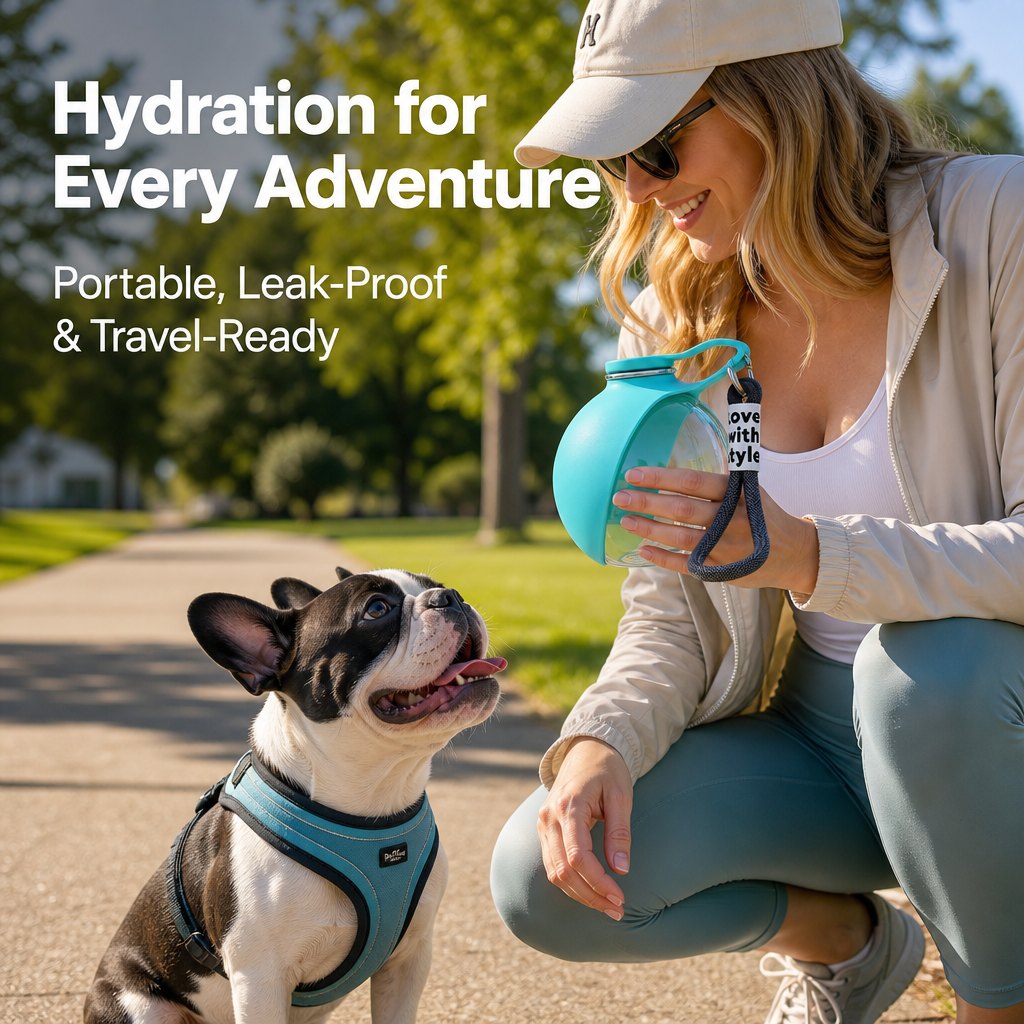 2-in-1 Portable Dog Water Bottle