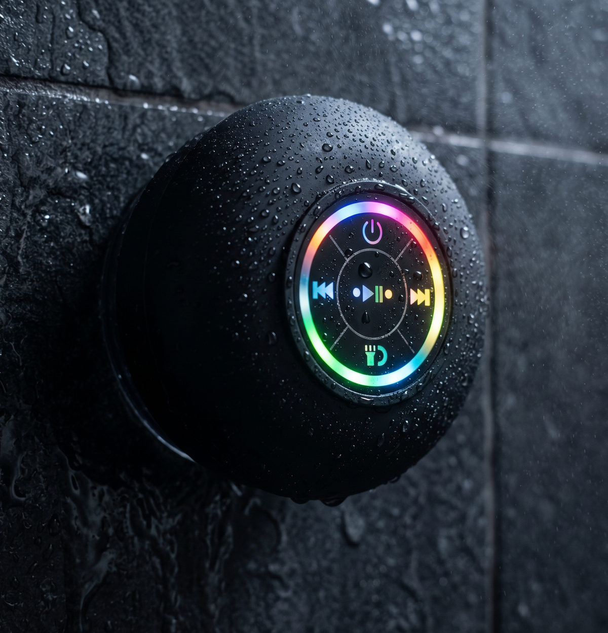 HydroBeat Waterproof RGB Bluetooth Shower Speaker