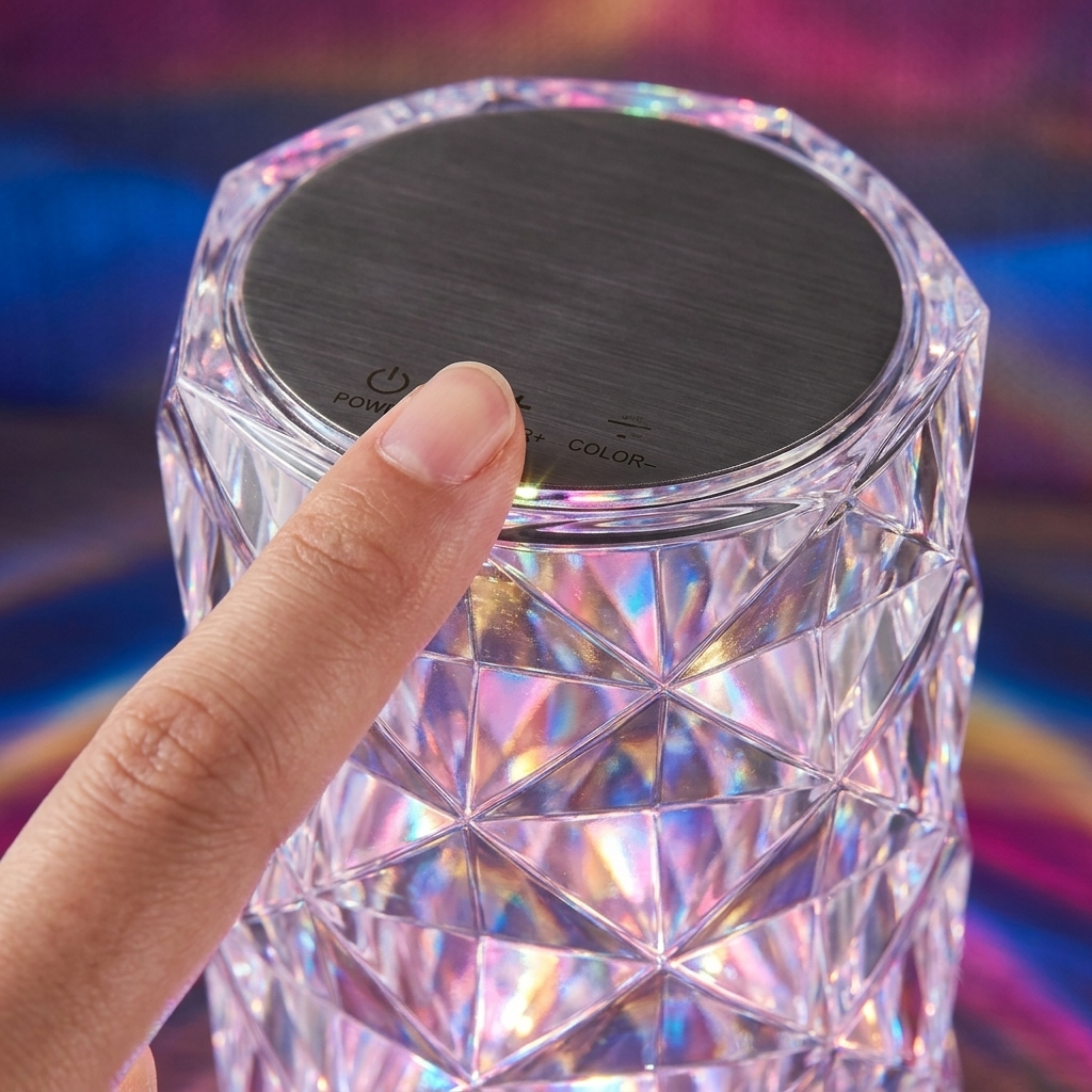 Crystal Touch Control Rose Diamond Table Lamp