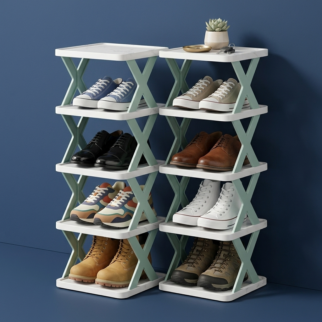 6-Tier Foldable Shoe Rack & Storage Organizer