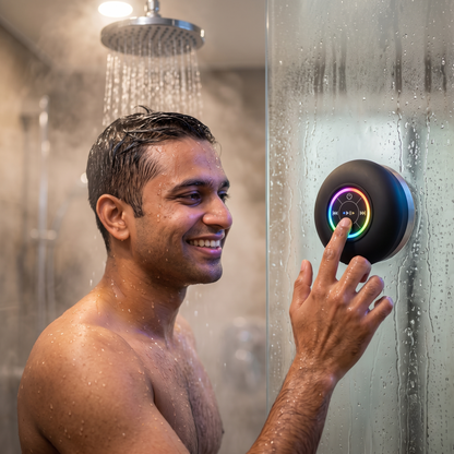 HydroBeat Waterproof RGB Bluetooth Shower Speaker