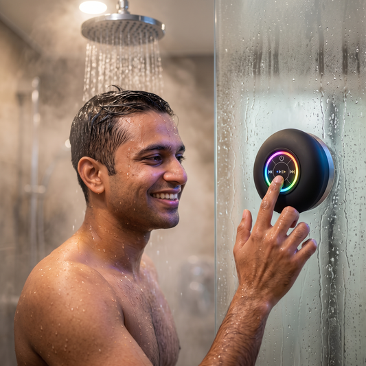 HydroBeat Waterproof RGB Bluetooth Shower Speaker