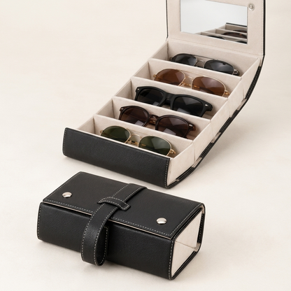 5-Slot Travel Sunglasses Organizer Case