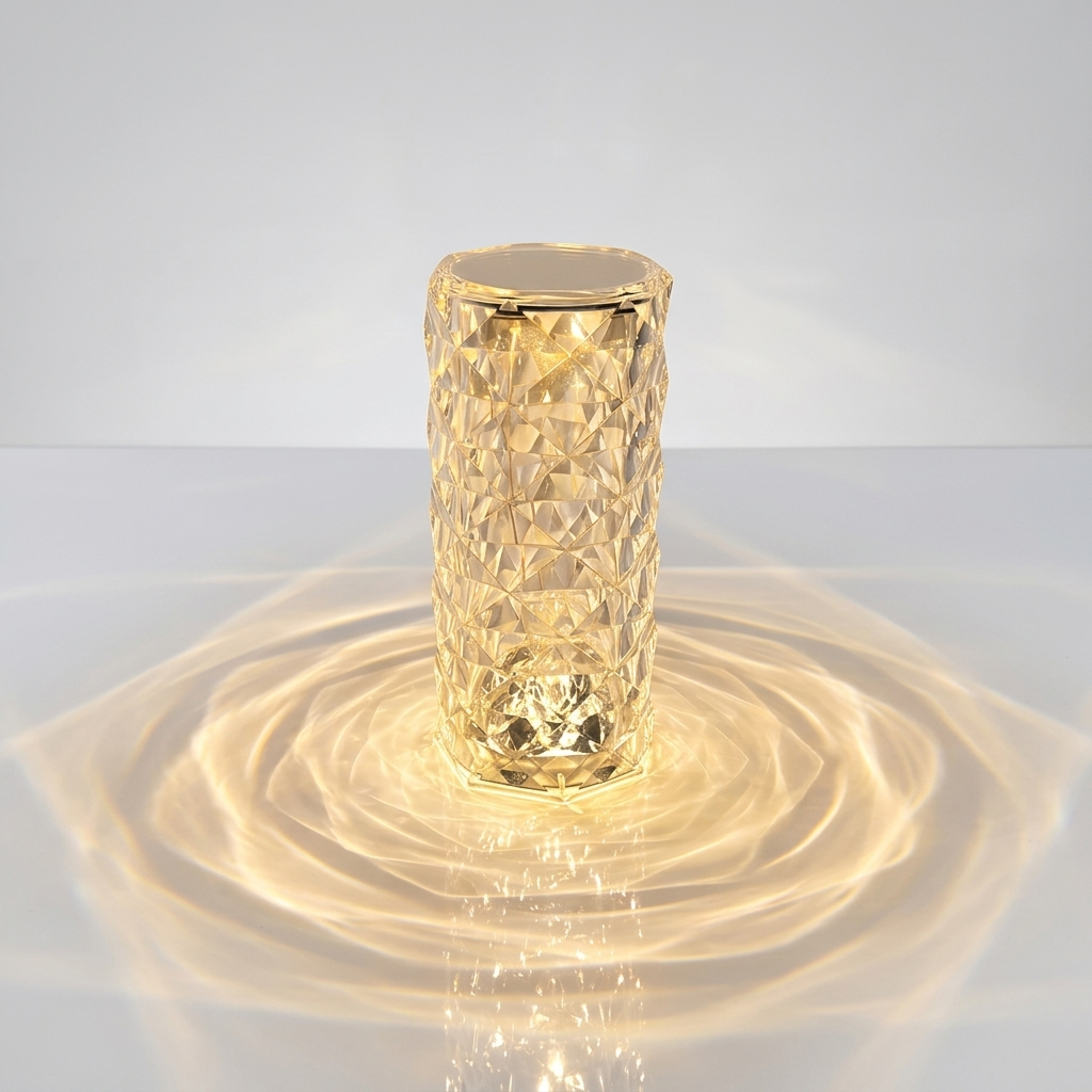 Crystal Touch Control Rose Diamond Table Lamp